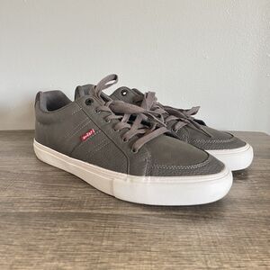 Levi's Turner WX Stacked Men Gray Charcoal Black Casual Sneakers Size US 12